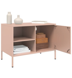 Meuble TV rose 68x39x50,5 cm acier