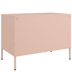 Meuble TV rose 68x39x50,5 cm acier