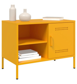 Meubles TV 2 pcs jaune moutarde 68x39x50,5 cm acier