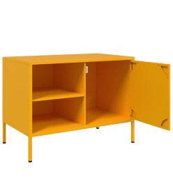 Meubles TV 2 pcs jaune moutarde 68x39x50,5 cm acier