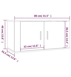 Ensemble de meubles TV 3 pcs Blanc Bois d'ingénierie