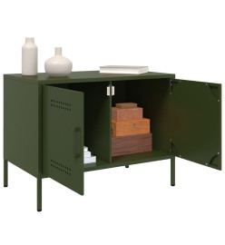 Meuble TV vert olive 68x39x50,5 cm acier