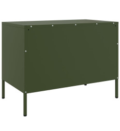 Meuble TV vert olive 68x39x50,5 cm acier