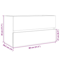 Armoire d'évier chêne sonoma 80x38,5x45 cm Bois d'ingénierie