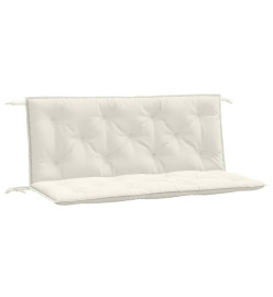 Coussins de banc de jardin lot de 2 crème mélangé tissu