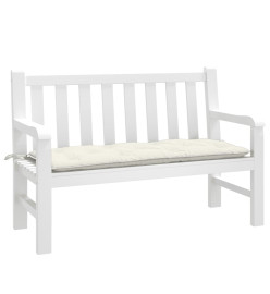 Coussin de banc de jardin crème mélangé 120x50x7 cm tissu