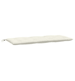 Coussin de banc de jardin crème mélangé 120x50x7 cm tissu