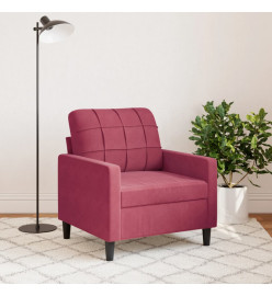 Fauteuil Rouge bordeaux 60 cm Velours