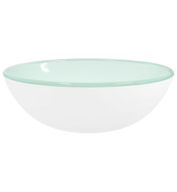 Lavabo Verre trempé 35x12 cm Blanc