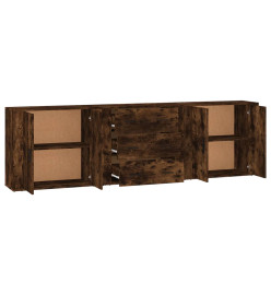 Buffets 3 pcs Chêne fumé Bois d'ingénierie