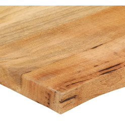 Dessus de table 100x60x3,8 cm bord vivant bois massif manguier