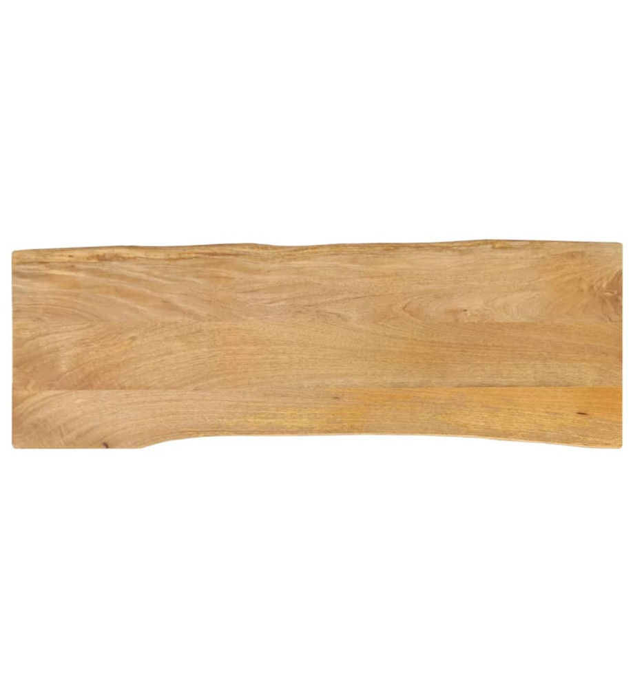 Dessus de table 140x40x3,8 cm bord vivant bois massif manguier