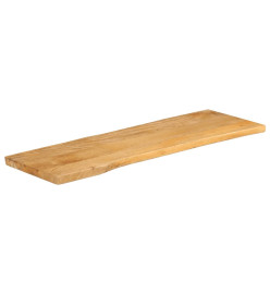 Dessus de table 140x40x3,8 cm bord vivant bois massif manguier