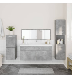 Ensemble de meubles de salle de bain 4 pcs gris béton