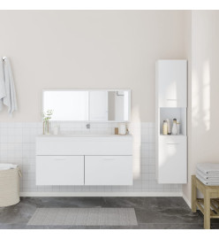 Ensemble de meubles salle de bain 3 pcs blanc bois d'ingénierie