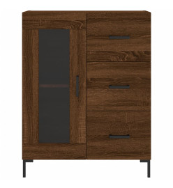 Buffet chêne marron 69,5x34x90 cm bois d'ingénierie