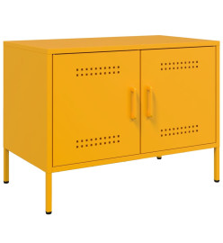 Meubles TV 2 pcs jaune moutarde 68x39x50,5 cm acier