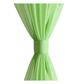 Rideau fin Vert pomme 140x175 cm 2 pcs