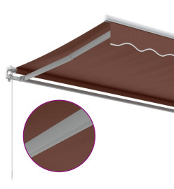 Auvent manuel rétractable marron 450x300 cm