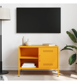 Meuble TV jaune moutarde 68x39x50,5 cm acier