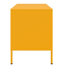 Meuble TV jaune moutarde 68x39x50,5 cm acier