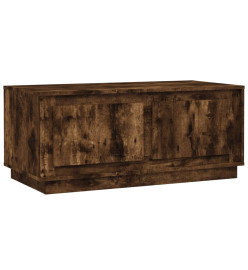 Table basse chêne fumé 102x50x44 cm bois d'ingénierie