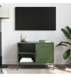 Meuble TV vert olive 68x39x50,5 cm acier