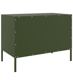 Meuble TV vert olive 68x39x50,5 cm acier