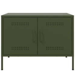 Meubles TV 2 pcs vert olive 68x39x50,5 cm acier