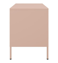 Meuble TV rose 68x39x50,5 cm acier