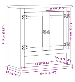 Armoire murale de salle de bain Corona bois de pin massif