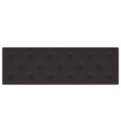 Panneaux muraux 12 pcs Noir 90x30 cm Similicuir 3,24 m²