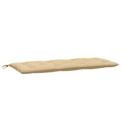 Coussin de banc de jardin beige mélangé 120x50x7 cm tissu