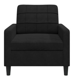 Fauteuil Noir 60 cm Velours