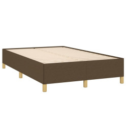 Sommier à lattes de lit et matelas marron foncé 120x190cm tissu