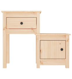 Tables de chevet 2 pcs 79,5x38x65,5 cm Bois de pin massif