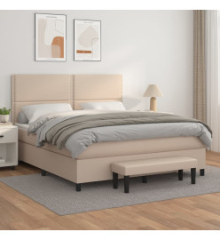 Sommier à lattes de lit avec matelas Cappuccino 160x200 cm
