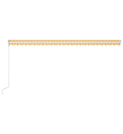 Auvent rétractable automatique 600x300 cm Jaune et blanc