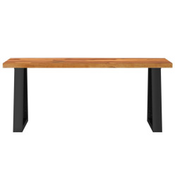 Banc avec bord vivant 110 cm bois d'acacia massif