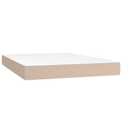 Sommier à lattes de lit avec matelas Cappuccino 140x190 cm