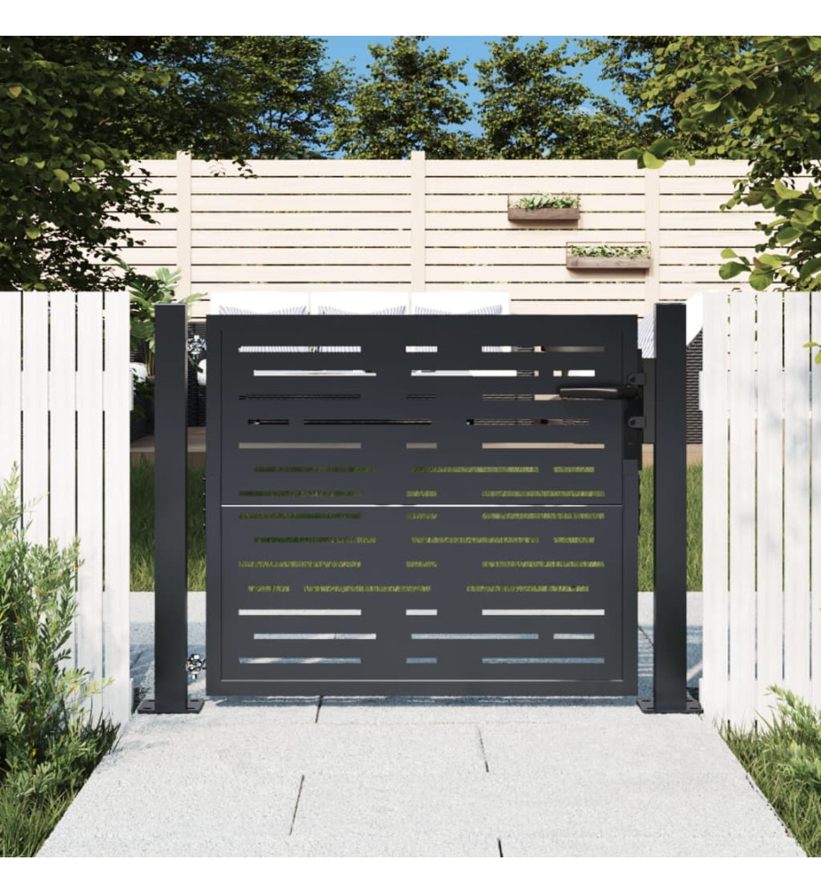 Portail de jardin anthracite 105x105 cm conception de carré