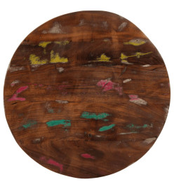 Dessus de table Ø 60x3,8 cm rond bois massif de récupération