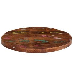 Dessus de table Ø 60x3,8 cm rond bois massif de récupération