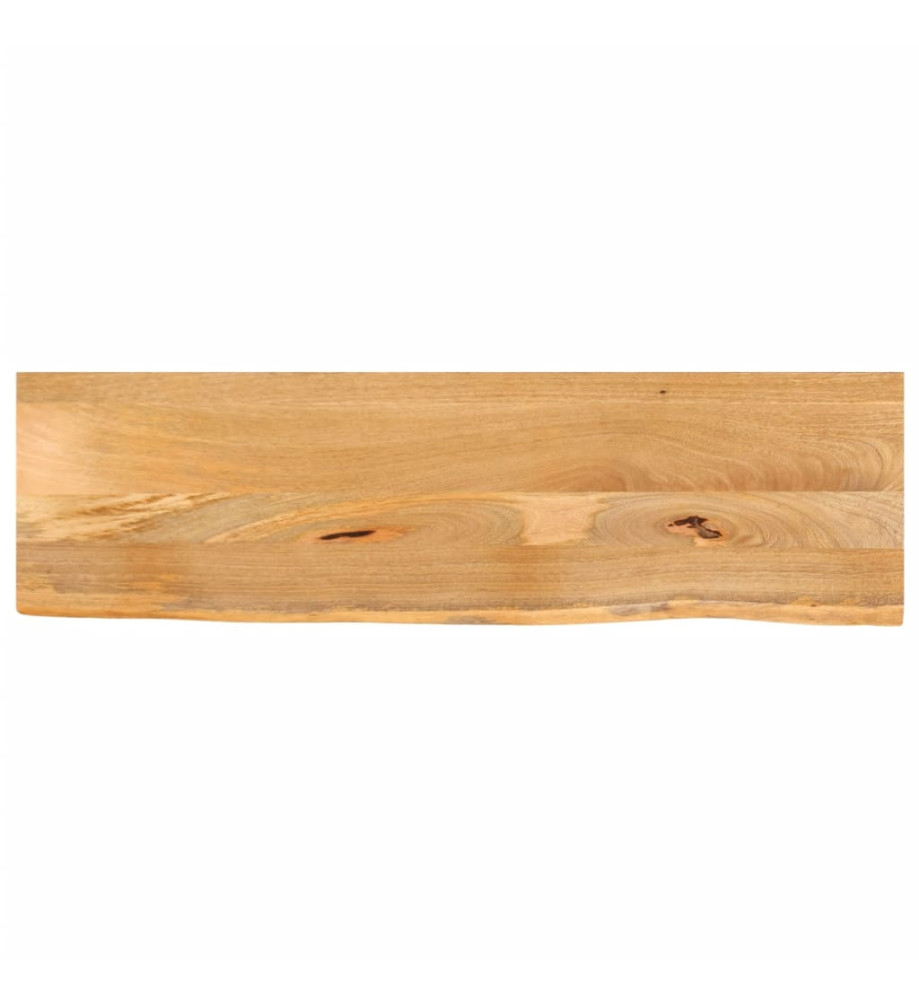 Dessus de table à bord vivant 120x40x2,5cm bois massif manguier