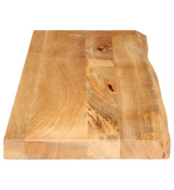 Dessus de table à bord vivant 120x40x2,5cm bois massif manguier