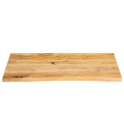 Dessus de table à bord vivant 80x60x2,5 cm bois massif manguier