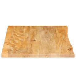 Dessus de table à bord vivant 80x60x2,5 cm bois massif manguier