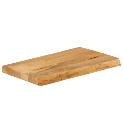 Dessus de table à bord vivant 50x30x2,5 cm bois massif manguier