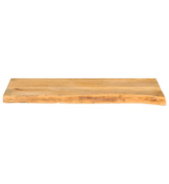 Dessus de table à bord vivant 90x30x2,5 cm bois massif manguier