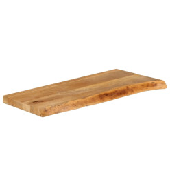 Dessus de table à bord vivant 90x20x3,8 cm bois massif manguier